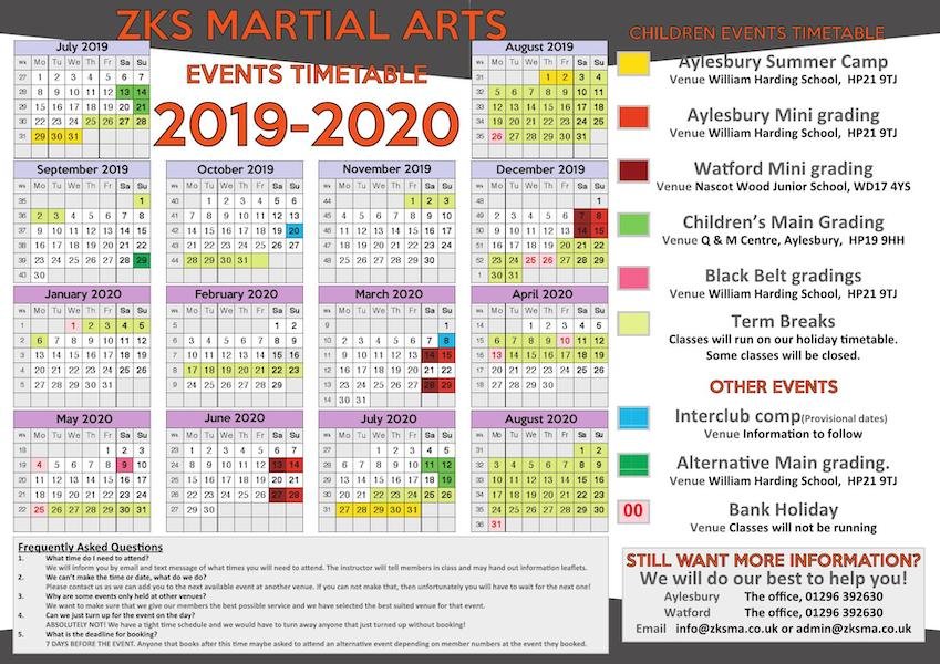 Grading Calendar